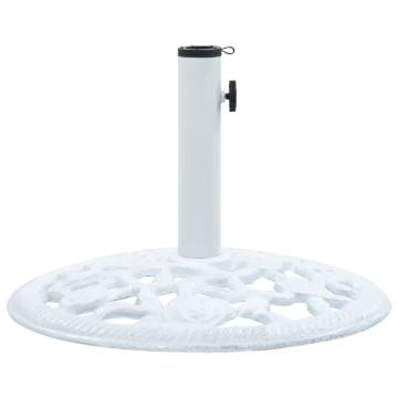 12 kg White Cast Iron Umbrella Base | Sturdy Outdoor Support