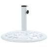 12 kg White Cast Iron Umbrella Base | Sturdy Outdoor Support