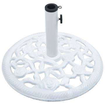 12 kg White Cast Iron Umbrella Base | Sturdy Outdoor Support