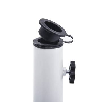 12 kg White Cast Iron Umbrella Base | Sturdy Outdoor Support