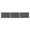 Fence Panel Set WPC 526x105 cm Black Colour black Quantity in Package 1 Model 3 sections 