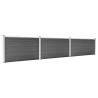 Fence Panel Set WPC 526x105 cm Black - Durable & Stylish