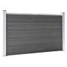 Fence Panel Set WPC 526x105 cm Black - Durable & Stylish