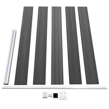 Fence Panel Set WPC 526x105 cm Black - Durable & Stylish