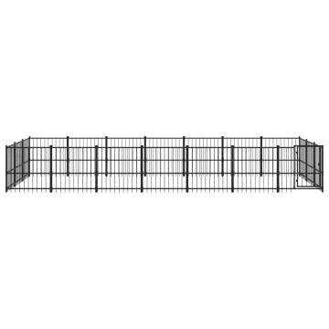 Outdoor Dog Kennel Steel 19.76 m² - Safe & Secure