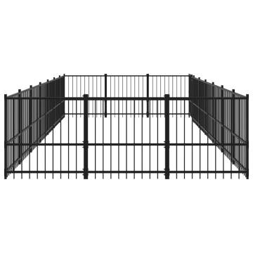 Outdoor Dog Kennel Steel 19.76 m² - Safe & Secure