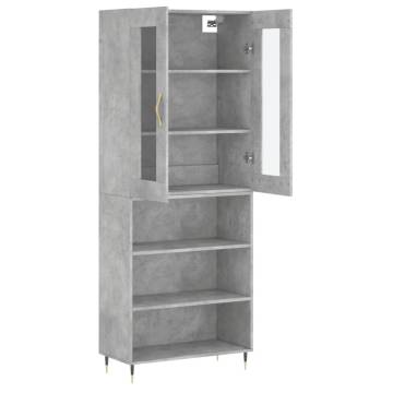 Highboard Concrete Grey | Stylish Engineered Wood Storage