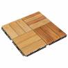 30 pcs Solid Wood Teak Decking Tiles - 30x30 cm | HipoMarket