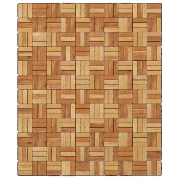 30 pcs Solid Wood Teak Decking Tiles - 30x30 cm | HipoMarket