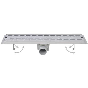 Linear Shower Drain 2 pcs 930x140 mm Stainless Steel - Hipomarket