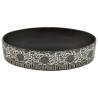 Chic Black & Blue Oval Countertop Basin - 56.5x36.5 cm