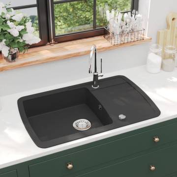 Granite Kitchen Sink Single Basin Black | Timeless Design