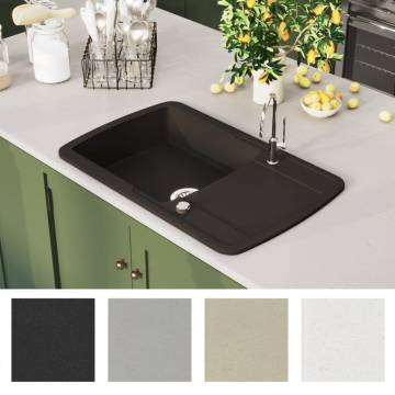 Granite Kitchen Sink Single Basin Black | Timeless Design