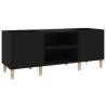 Stylish Black Record Cabinet - 121x38x48 cm | Hipomarket