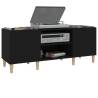 Stylish Black Record Cabinet - 121x38x48 cm | Hipomarket