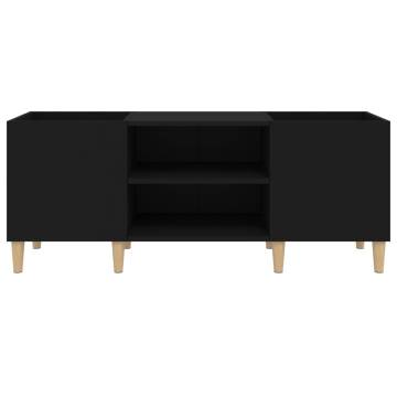 Stylish Black Record Cabinet - 121x38x48 cm | Hipomarket