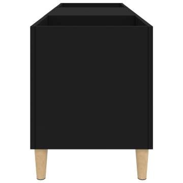 Stylish Black Record Cabinet - 121x38x48 cm | Hipomarket