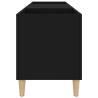 Stylish Black Record Cabinet - 121x38x48 cm | Hipomarket