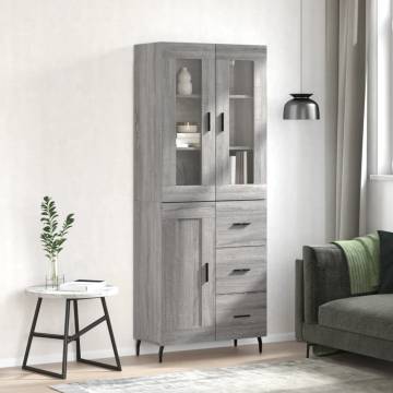 Highboard Grey Sonoma - Stylish Storage Solution | Hipomarket