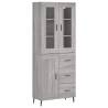 Highboard Grey Sonoma - Stylish Storage Solution | Hipomarket