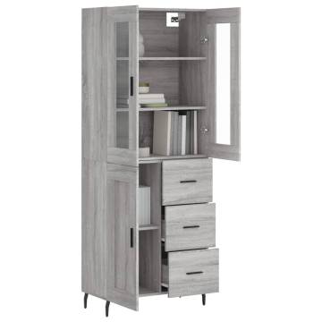 Highboard Grey Sonoma - Stylish Storage Solution | Hipomarket