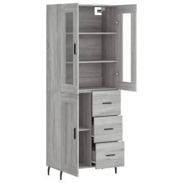 Highboard Grey Sonoma - Stylish Storage Solution | Hipomarket