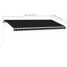 Freestanding Manual Retractable Awning 400x300 cm - Anthracite