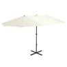 Outdoor Parasol with Aluminium Pole 460x270 cm Sand Colour sand 