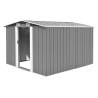 Garden Shed 257x298x178 cm Metal Grey Colour grey Size 257 x 298 x 178 cm 