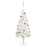 Artificial Pre-lit Christmas Tree with Ball Set White 150 cm Colour rose Size 150 x 75 cm Quantity in Package 1 Number of Branch Tips 