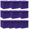 Storage Boxes with Lids 10 pcs Purple 32x32x32 cm Fabric Colour purple with lids Quantity in Package 10 Number of 1 