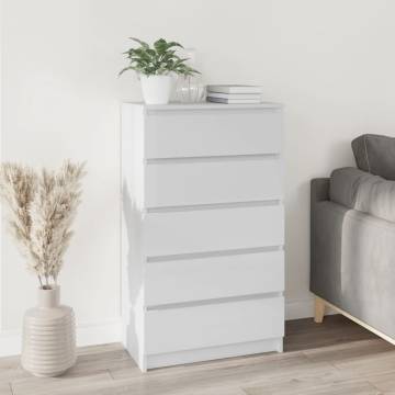 High Gloss White Drawer Cabinet - Elegant Storage Solution