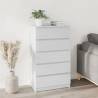 Drawer Cabinet High Gloss White 60x36x103 cm Engineered Wood Colour high gloss white Quantity in Package 1 