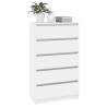 High Gloss White Drawer Cabinet - Elegant Storage Solution