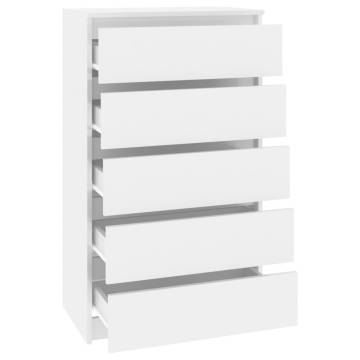 High Gloss White Drawer Cabinet - Elegant Storage Solution