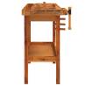 Workbench with Drawer & Vices - Solid Acacia Wood 124x52 cm