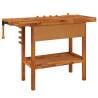 Workbench with Drawer & Vices - Solid Acacia Wood 124x52 cm