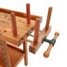Workbench with Drawer & Vices - Solid Acacia Wood 124x52 cm