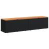 Garden Storage Box Black 220x50 cm - Stylish & Durable