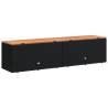 Garden Storage Box Black 220x50 cm - Stylish & Durable