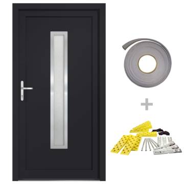 Front Door Anthracite 98x208 cm PVC | Secure & Elegant Design