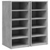 Shoe Cabinets 2 pcs Concrete Grey - Stylish Storage Solution