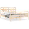 King Size Solid Wood Bed Frame with Headboard - HipoMarket