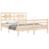 King Size Solid Wood Bed Frame with Headboard - HipoMarket