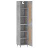 Stylish Highboard Concrete Grey | 34.5x34x180 cm Engineered Wood