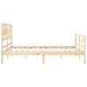 King Size Solid Wood Bed Frame with Headboard - HipoMarket