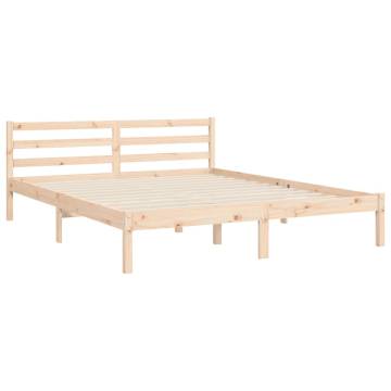 King Size Solid Wood Bed Frame with Headboard - HipoMarket