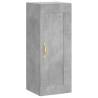 Stylish Highboard Concrete Grey | 34.5x34x180 cm Engineered Wood