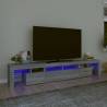 TV Cabinet with LED Lights Grey Sonoma 230x36.5x40 cm Colour grey sonoma Quantity in Package 1 Width 230 cm 