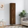 Stylish Highboard Brown Oak - 34.5x34x180 cm Engineered Wood